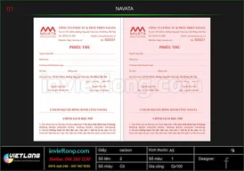 Mẫu phiếu thu công ty NAVATA