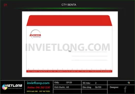 Mẫu phong bì công ty Benta