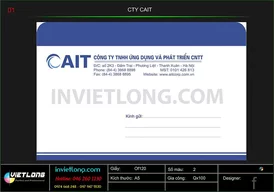 Mẫu phong bì công ty CAIT