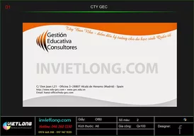 Mẫu phong bì công ty GEC