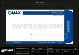 Mẫu phong bì công ty OMAX