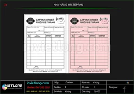 Mẫu Order Nhà Hàng Teppan