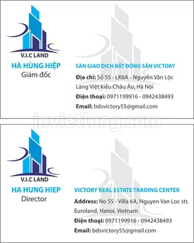 Mẫu Card Sàn BĐS Victory
