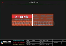 Mẫu Name card quán Hải Yến