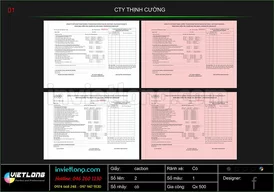 Bảng kê danh mục hàng hóa Thịnh Cường