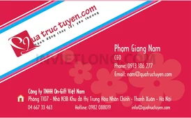 Mẫu Card Visit Quà trực tuyến