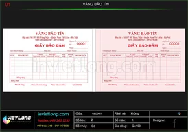 Mẫu giấy đảm bảo vàng Bảo Tín