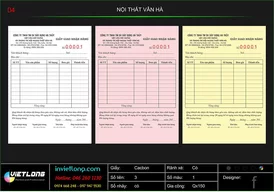 Giấy giao nhận hàng CH nội thất Vân Hà