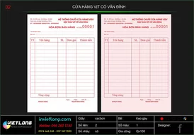 Mẫu hóa đơn bán hàng CH Vịt Cỏ Vân Đình