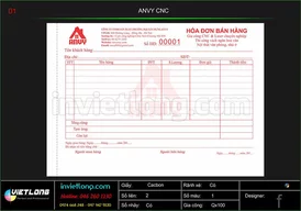 Mẫu hóa đơn bán hàng CTY ANVY CNC