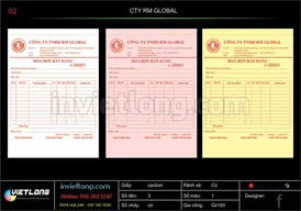 Mẫu hóa đơn bán hàng CTY RM Global