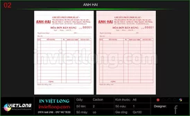 Mẫu hóa đơn bán hàng CH Anh Hai