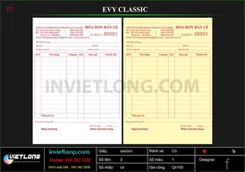 Mẫu hóa đơn bán lẻ EVY CLASSIC