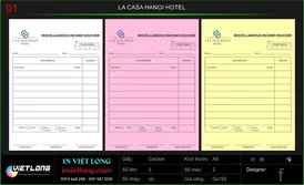 Hóa đơn thanh toán La Casa Hanoi Hotel