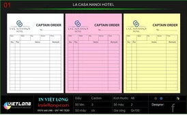 Hóa đơn Order La Casa Hanoi Hotel