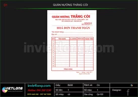 Mẫu hóa đơn thanh toán quán nướng Thắng Còi