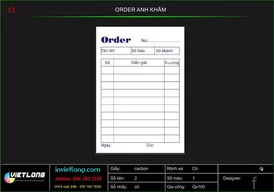 Mẫu in Order giá rẻ cửa hàng Anh Khâm