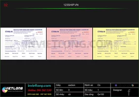 Mẫu bill chuyển phát công ty 123ship