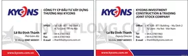 Mẫu Card Visit công ty KYCONS