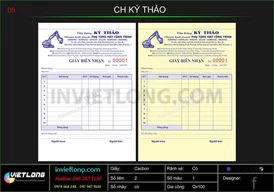 Mẫu giấy biên nhận cửa hàng Kỳ Thảo