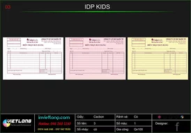 Mẫu giấy biên nhận hàng hóa IDP Kids