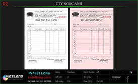 Mẫu hóa đơn bán hàng CTY Ngọc Anh