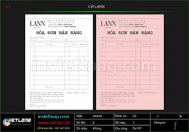 Mẫu hóa đơn bán hàng LANN