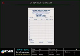 Hóa đơn bán lẻ CTY Hoàng Anh
