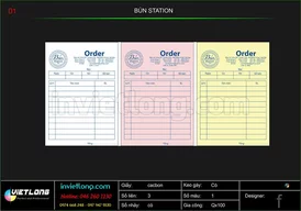 Mẫu Order Bún Station