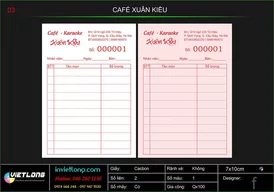 Mẫu Order Cafe - Karaoke Xuân Kiều