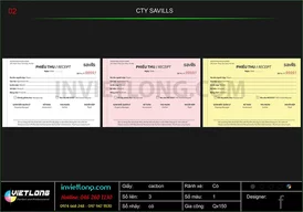 Mẫu phiếu thu CTY SAVILLS