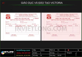 Mẫu phiếu thu chi công ty Victoria