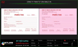 Mẫu phiếu thu công ty Smile VN