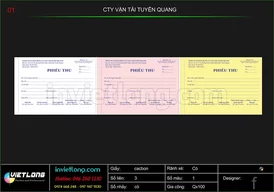 Mẫu phiếu thu chi CTY Tuyên Quang