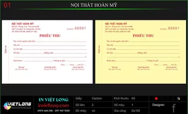 Mẫu phiếu thu nội thất Hoàn Mỹ