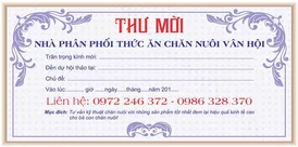 Mẫu thư mời thức ăn chăn nuôi Vân Hội