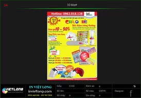 Mẫu tờ rơi siêu thị M10 Mart