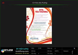 Mẫu tờ rơi cửa hàng Hoa yêu thương