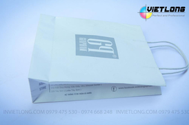 Túi giấy kraft trắng cho shop