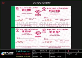 Mẫu vé xe ĐH Hòa Bình