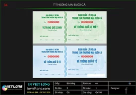 Mẫu vé xe trung tâm thương mại Đuôi Cá