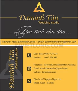 Mẫu Card Visit Đa Minh Tân Wedding