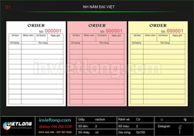 Mẫu Order NH Nấm Đại Việt
