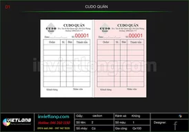 Mẫu Order CuDo quán