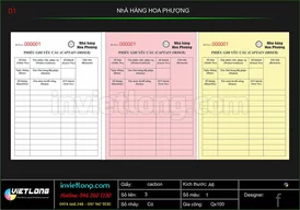 Mẫu phiếu yêu cầu nhà hàng hoa phượng