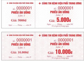 Mẫu phiếu ăn viện phổi