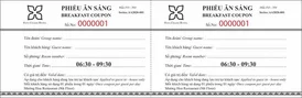 Mẫu phiếu ăn sáng cho Khách sạn - Resort - Hotel