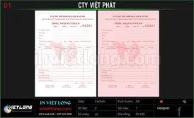 Mẫu phiếu nhập sản phẩm CTy Việt Phát