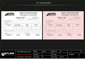 Mẫu phiếu thu CTY Tân An Bình