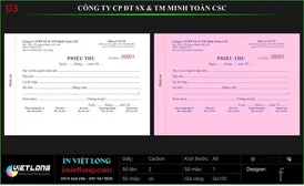 Mẫu phiếu thu CTY Minh Toàn CSC